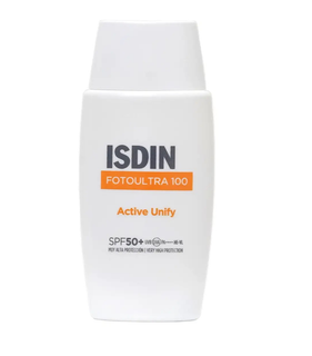 کرم ضد افتاب ضد لک ایزدین اصل ISDIN فوتو اولترا بی رنگ اکتیو یونیفای حجم 50 میل