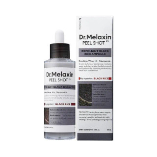 سرم پیلشات برنج سیاه دکتر ملاکسین اصل Dr.Melaxin | روشنکننده، لایهبردار و کنترل منافذ حجم 80 میل