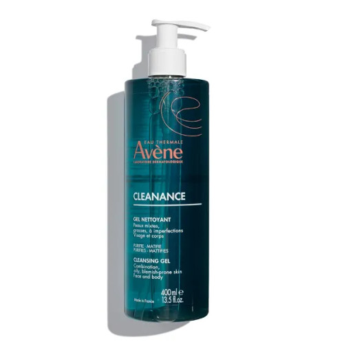 ژل شستشو صورت و بدن کلیننس اون اصل Avene مناسب پوست چرب حجم 400 میل